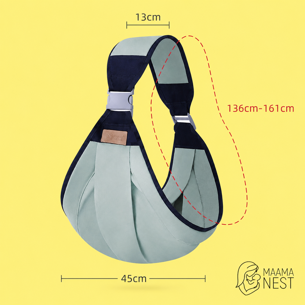 MaamaNest CloudCarry™ | Pain-Free Baby Sling Carrier