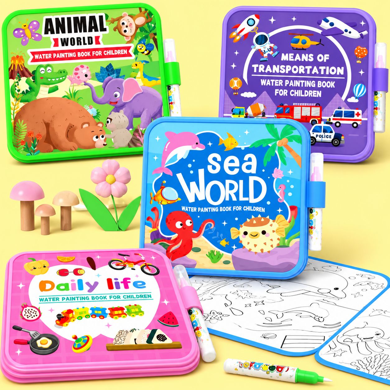 MaamaNest Little Artist™ | Reusable Water Activity Book for Curious Minds