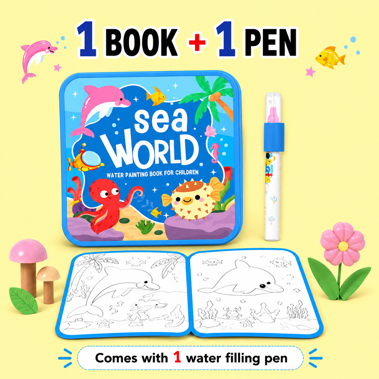 MaamaNest Little Artist™ | Reusable Water Activity Book for Curious Minds