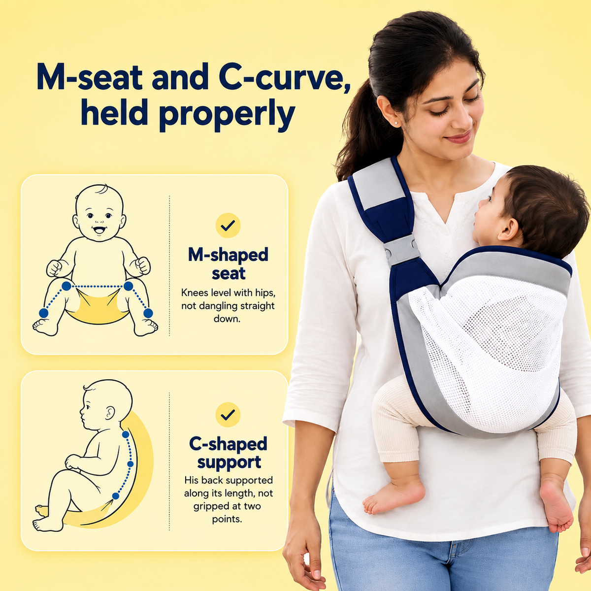 CloudCarry™ | Pain-Free Baby Sling Carrier
