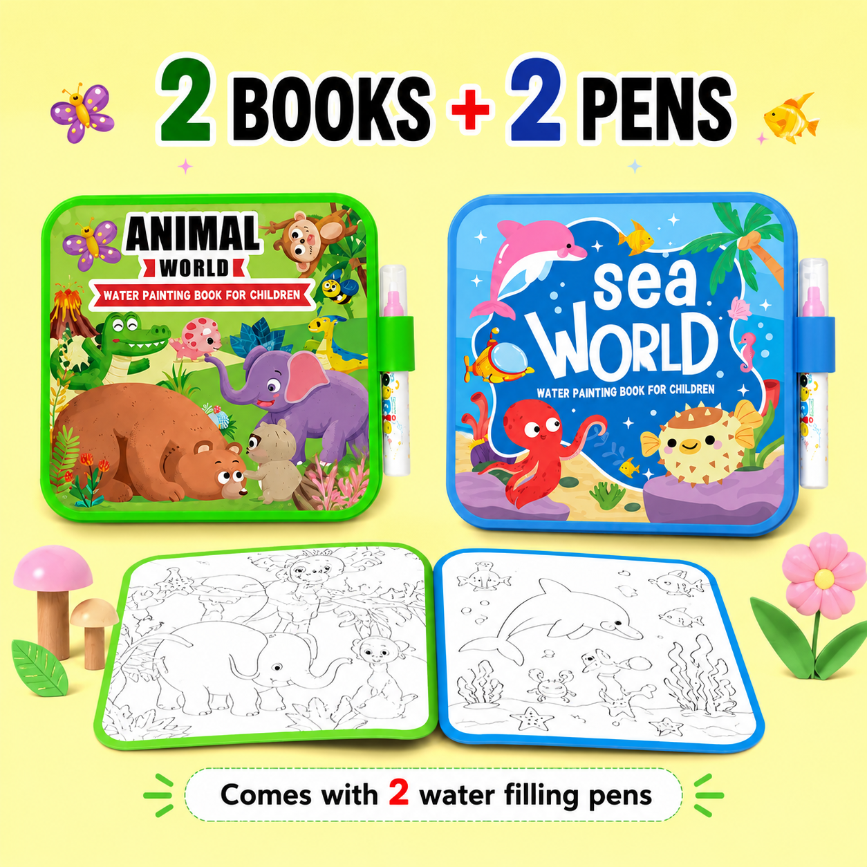 MaamaNest Little Artist™ | Reusable Water Activity Book for Curious Minds